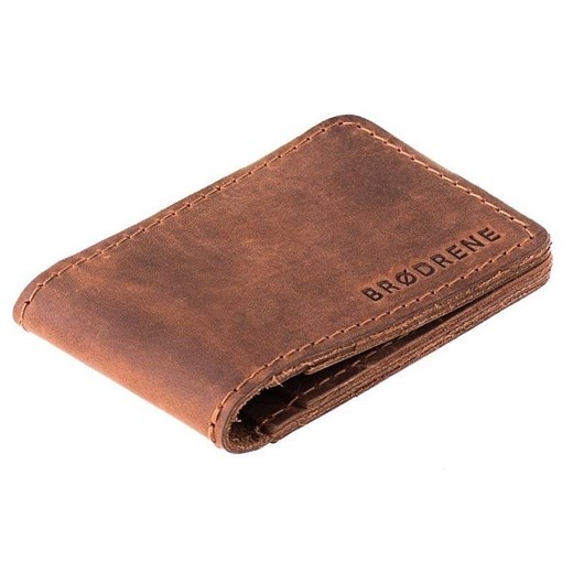 Jasno brązowy cienki portfel slim wallet BRØDRENE SW02 promocja Bagażownia.pl