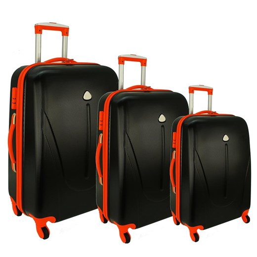 Zestaw 3 walizek PELLUCCI RGL 883 Czarno Pomarańczowe Pellucci Bagażownia.pl wyprzedaż