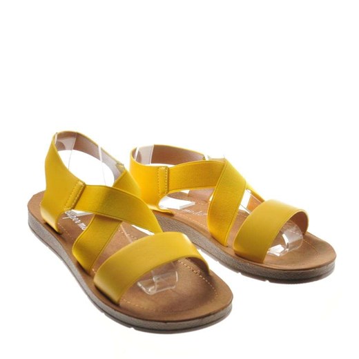 Buty na lato- żółte sandały z gumkami /A5-2 8171 S200/ Pantofelek24 39 pantofelek24.pl okazyjna cena