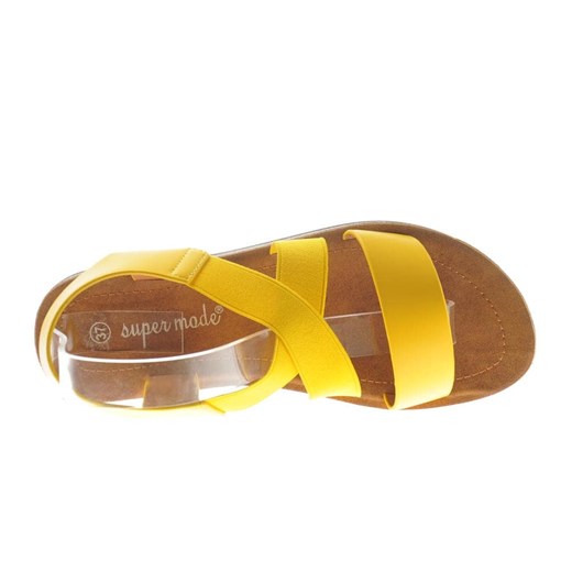 Buty na lato- żółte sandały z gumkami /A5-2 8171 S200/ Pantofelek24 41 promocja pantofelek24.pl