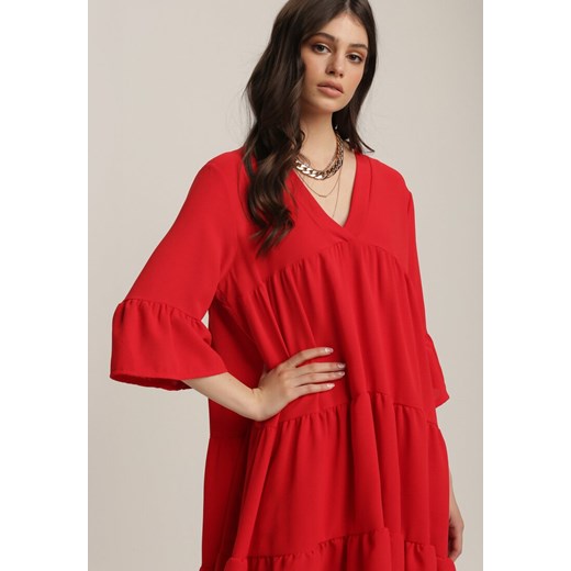 Czerwona Sukienka Jeniefa Renee M/L Renee odzież