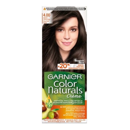 Color Naturals Creme krem koloryzujący do włosów 4.00 Głęboki Ciemny Brąz 1 sztuka perfumgo.pl