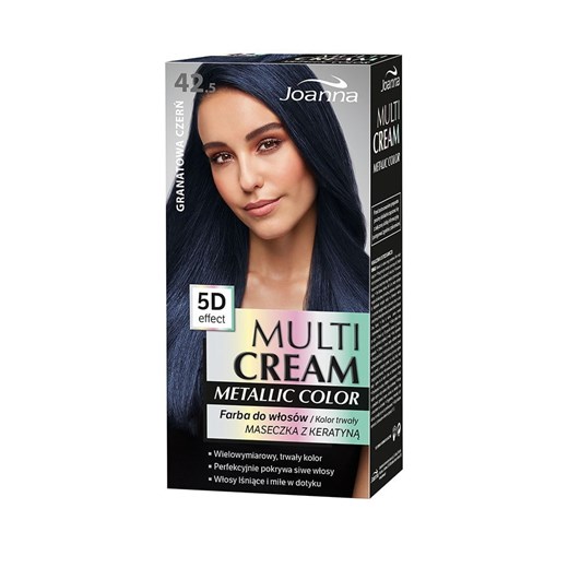 Multi Cream Metallic Color farba do włosów 42.5 Granatowa Czerń Joanna 1 sztuka perfumgo.pl
