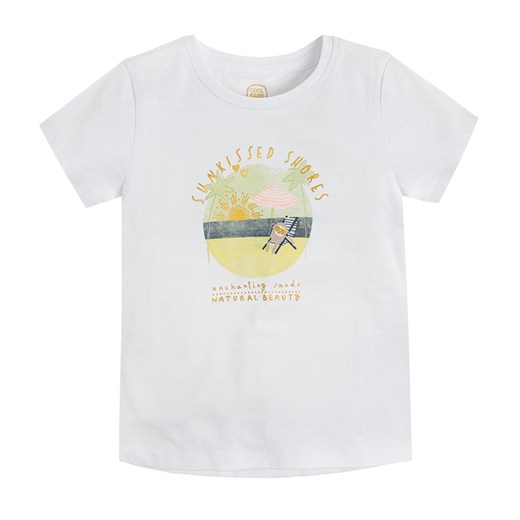 Cool Club, T-shirt dziewczęcy, biały, Sunkissed Shores Cool Club 92 smyk