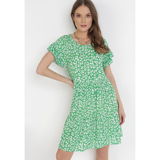 Zielona Sukienka Qyraris ze sklepu Born2be Odzież w kategorii Sukienki - zdjęcie 110519945