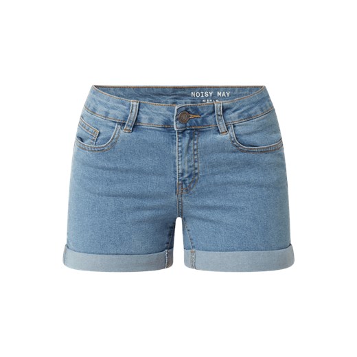 Szorty jeansowe z wysokim stanem z dzianiny dresowej stylizowanej na denim model ‘Lucy’ Noisy May XS Peek&Cloppenburg 
