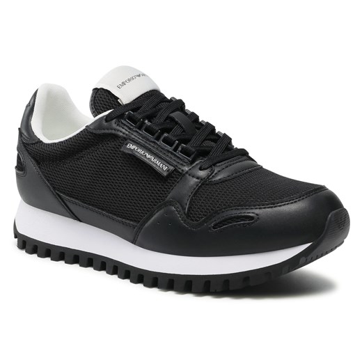 Sneakersy EMPORIO ARMANI - X4X536 XM745 K001 Black/Black Emporio Armani 39 eobuwie.pl