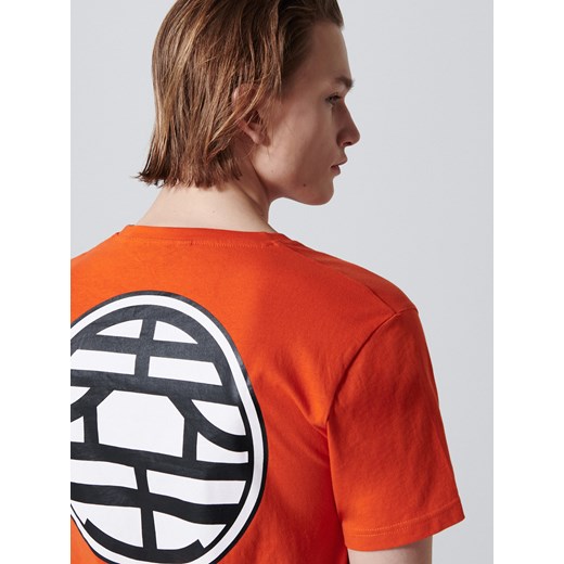 Cropp - Koszulka Dragon Ball - Pomarańczowy Cropp XS Cropp