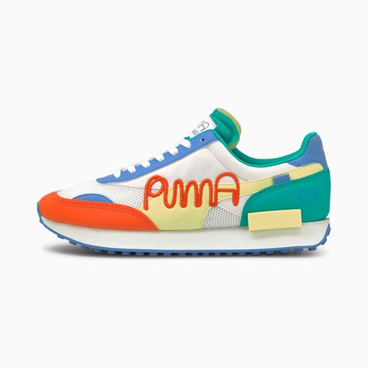Buty sportowe damskie Puma skórzane sznurowane płaskie