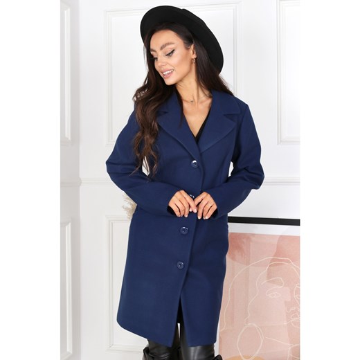 Merce Woman's Coat Magda Navy Blue Merce 48 Factcool