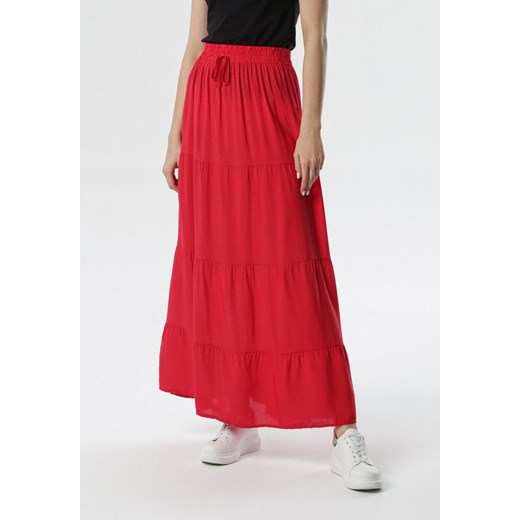 Czerwona Spódnica Amalthea ze sklepu Born2be Odzież w kategorii Spódnice - zdjęcie 110672988