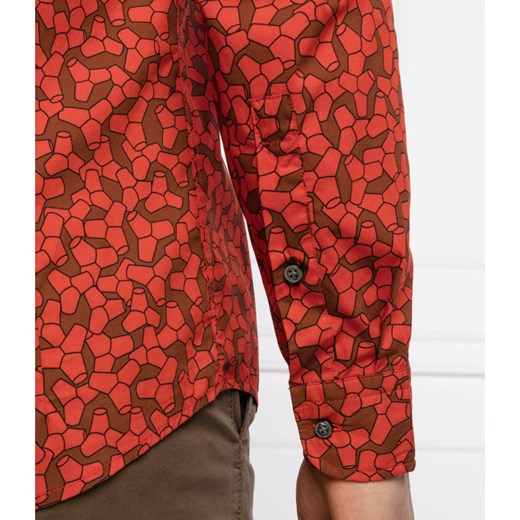Koszula męska BOSS HUGO w abstrakcyjnym wzorze letnia z długimi rękawami 