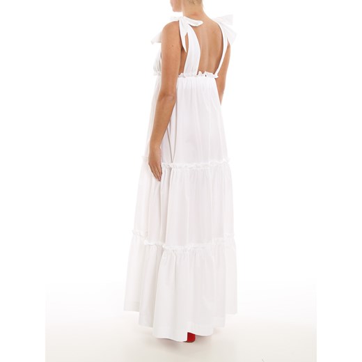 Sukienka biała P.A.R.O.S.H. z dekoltem w serek 