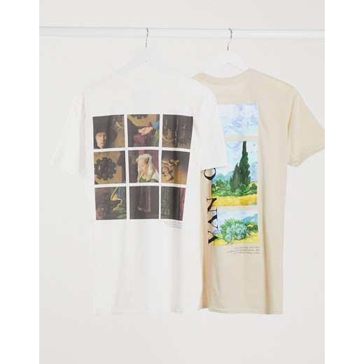 Jan Van Eyck – T-shirt oversize-Biały Poetic Brands XS okazja Asos Poland
