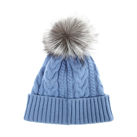 Moncler Czapka dla Kobiet Na Wyprzedaży, jasny niebieski, Bawełna, 2021 Moncler one size wyprzedaż RAFFAELLO NETWORK