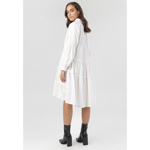 Biała Sukienka Sylcyne L/XL promocyjna cena Born2be Odzież
