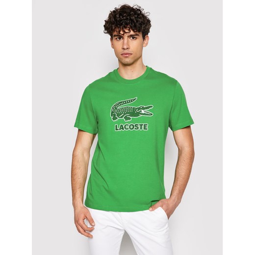Lacoste T-Shirt TH0063 Zielony Regular Fit Lacoste 8 MODIVO