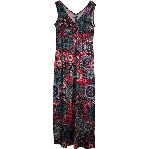 Sukienka w kolorze ciemnozielonym ze wzorem Kéawa XL okazyjna cena Limango Polska