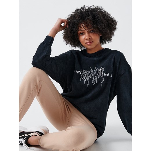 Cropp - Ladies` sweatshirt - Czarny Cropp XS Cropp