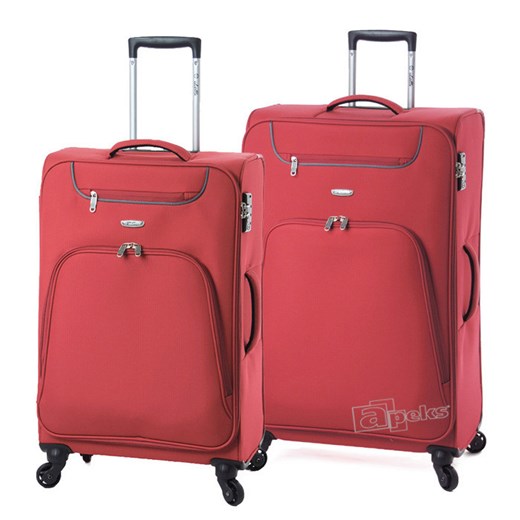 Zestaw walizek z serii 00  M,L - czerwony apeks-pl czerwony duży
