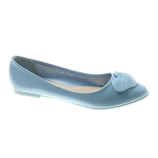 Niebieskie balerinki z ustami /B4-2 8250 S099/ Pantofelek24 41 promocyjna cena pantofelek24.pl