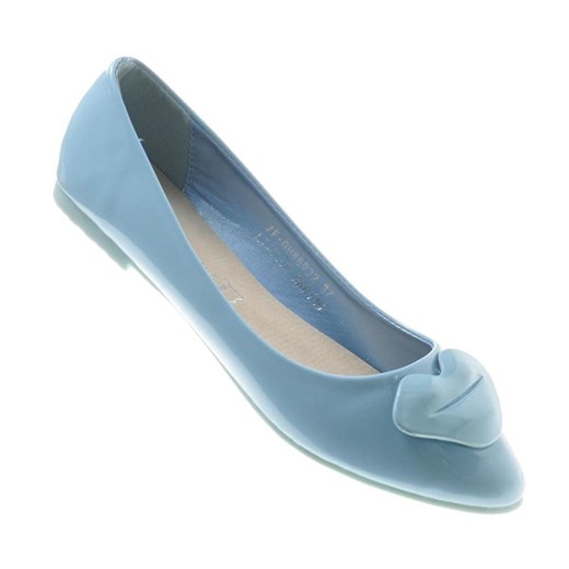 Niebieskie balerinki z ustami /B4-2 8250 S099/ Pantofelek24 38 promocja pantofelek24.pl