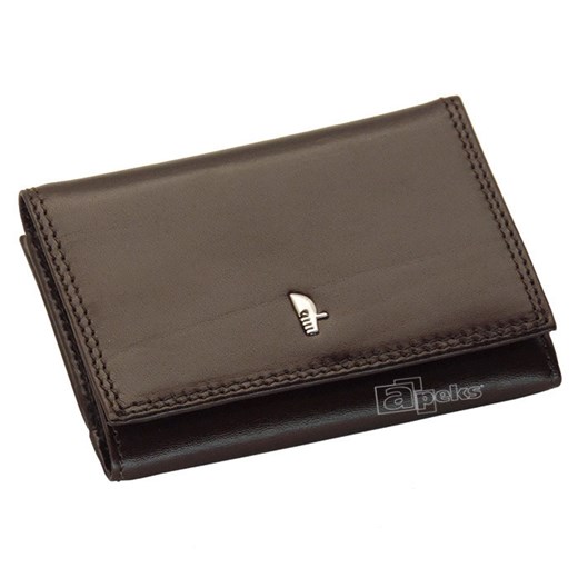 Vecchia portfel damski V-1701/2 - brązowy apeks-pl szary błyszczący