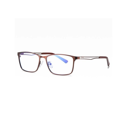 Męskie brązowe okulary do komputera BLUE LIGHT zerówki 2554B Stylion Stylion