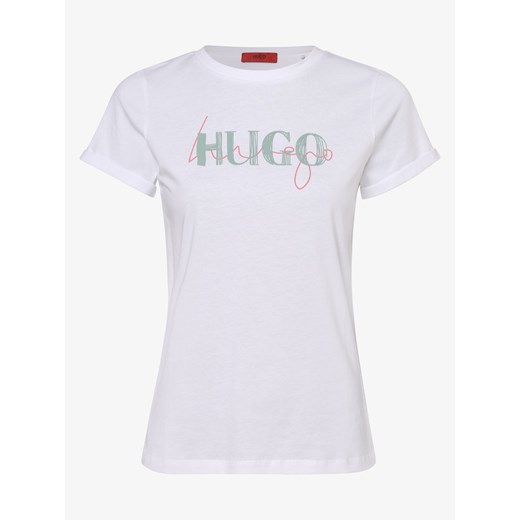 Bluzka damska Hugo Boss z okrągłym dekoltem z napisami 