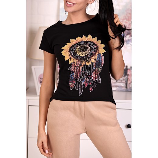 T-shirt damski SEREDA BLACK XL wyprzedaż Ivet Shop