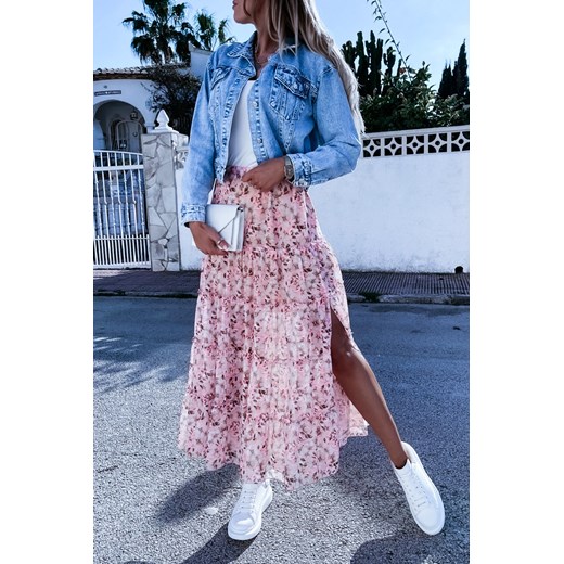 Spódnica IVET w kwiaty midi casual 