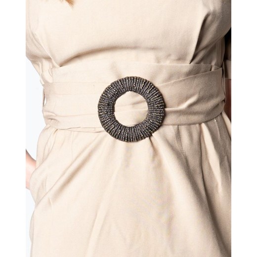 Sukienka Ak casual z krótkim rękawem dzienna z okrągłym dekoltem midi 