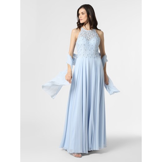 Luxuar Fashion - Damska sukienka wieczorowa z etolą, niebieski Luxuar Fashion 42 vangraaf