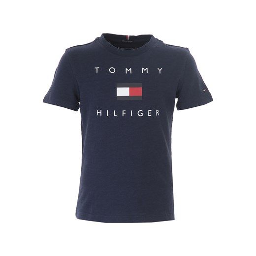 Tommy Hilfiger Koszulka Dziecięca dla Chłopców, niebieski, Bawełna, 2021, 10Y 12Y 3Y 4Y 6Y 8Y Tommy Hilfiger 10Y RAFFAELLO NETWORK