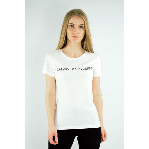 t-shirt damski calvin klein biały ze sklepu Royal Shop w kategorii Bluzki damskie - zdjęcie 111025737