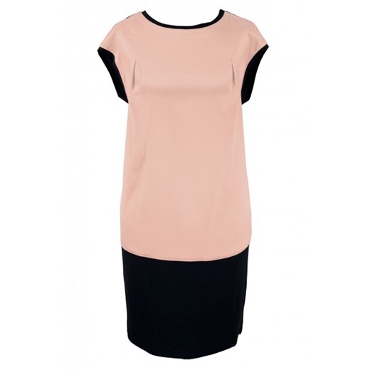 Sisel sukienka różowo-czarna n-fashion-pl rozowy Biustonosze