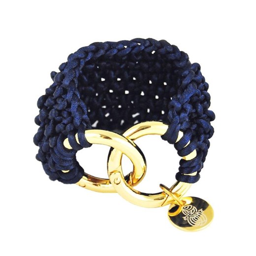 Golden Ring Bracelet Navy Blue boutiquelamode-com czarny Bransoletki