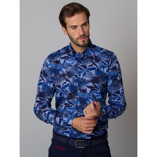 Klasyczna koszula w liście Willsoor L (41/42) / 176-182 okazja Willsoor