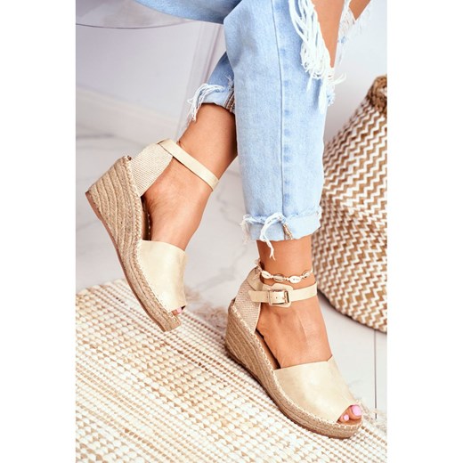 Espadryle damskie Eve eleganckie z klamrą z tkaniny