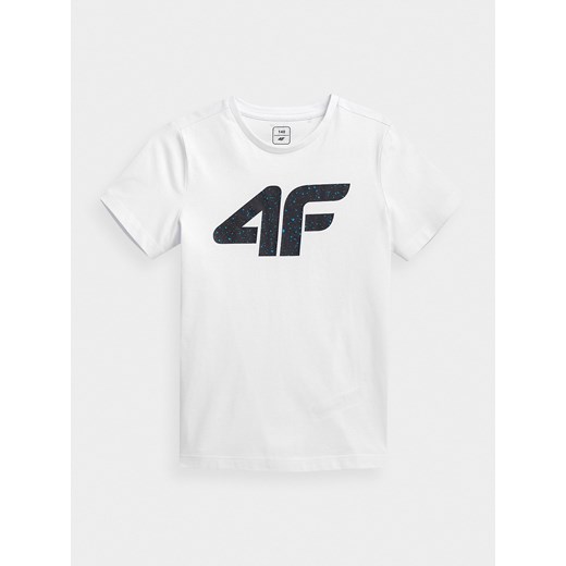 T-shirt chłopięce 4F z krótkim rękawem z napisami 