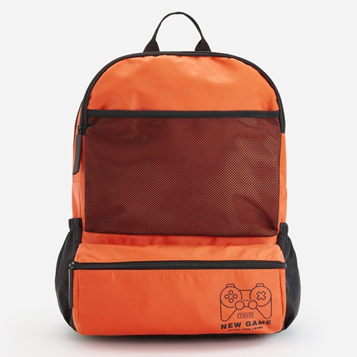 Reserved - Plecak z odblaskowymi elementami - Pomarańczowy Reserved ONE SIZE promocja Reserved
