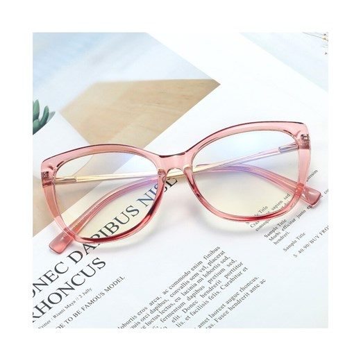 Okulary kocie do komputera damskie z filtrem BLUE Light zerówki 2564-3 Stylion Stylion