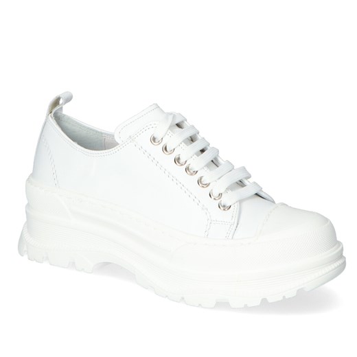 Trampki na Grubej Podeszwie Karino Białe ze sklepu Arturo-obuwie w kategorii Trampki damskie - zdjęcie 111129606