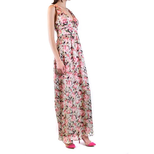 Sukienka Pinko w kwiaty bez rękawów wielokolorowa z dekoltem w serek 