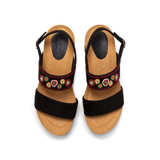 desigual - Desigual Kobieta Sandals - LEO BEADS - Czarny Desigual 41 Italian Collection