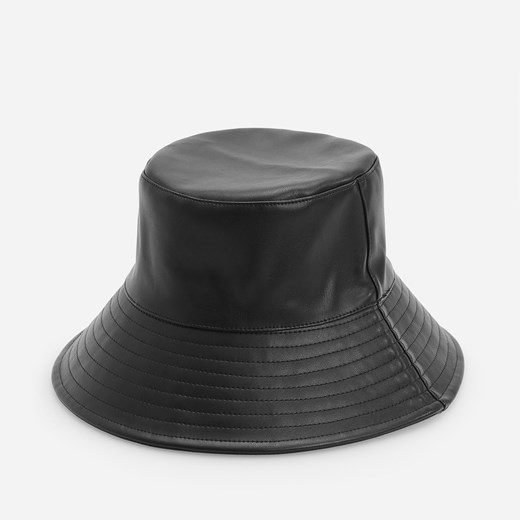 Reserved - Bucket hat z imitacji skóry - Czarny Reserved S promocyjna cena Reserved