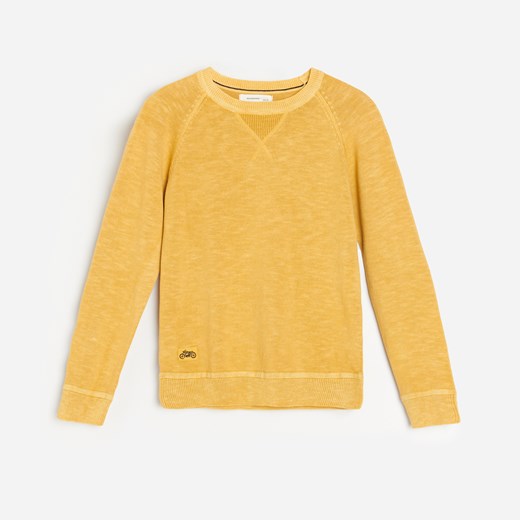 Reserved - Klasyczny sweter z bawełny - Żółty Reserved 164 promocja Reserved