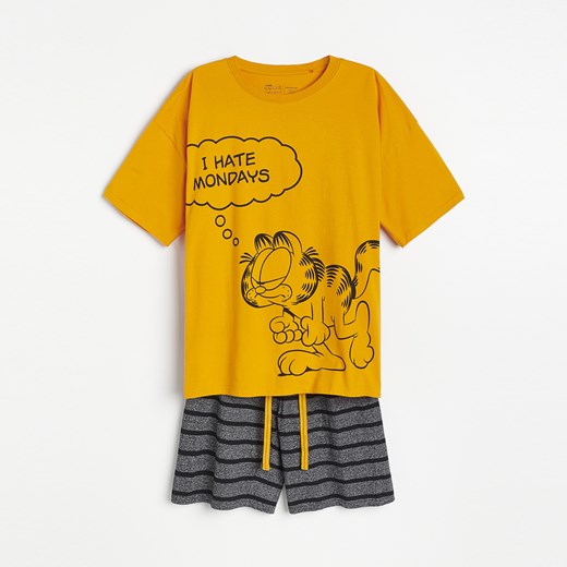 Reserved - Dwuczęściowa piżama Garfield - Żółty Reserved L Reserved