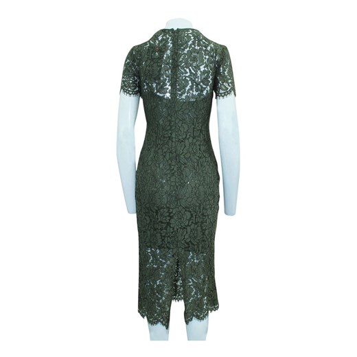 Green Maxi Lace Dress Diane Von Furstenberg Vintage 3XS - US 0 okazja showroom.pl