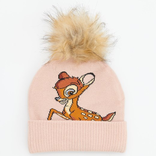 Reserved - Dzianinowa czapka Jelonek Bambi - Różowy Reserved 0-6 miesięcy okazyjna cena Reserved
